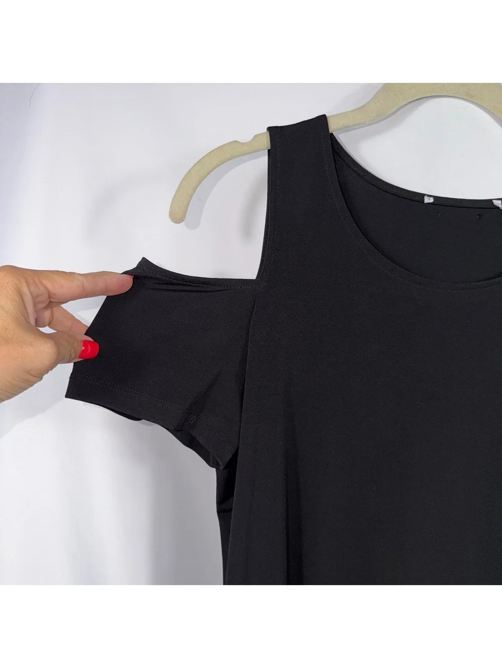 Michael Kors Black Cold Shoulder Shift Dress